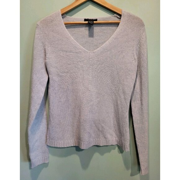 The Limited Sweaters - Vtg Limited Lt Purple Wool Angora Cashmere Blend V Neck Sweater Sz M